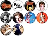 David Bowie Pinback Buttons Badges/Pin 1 Inch (25mm) Set of 10 New