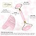 BGlam Beauty 2 in 1 Rose Quartz Roller + Gua Sha | Gift Set | - 100% Natural Rose Quartz Anti Aging Toning Face Roller and Eye Massager Jade Roller Alternative