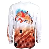Guy Harvey Men's Redfish Pro UVX Performance T-Shirt (White, X-Large)