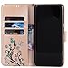 For Galaxy S8 Plus Case,HP95(TM) Fashion Ultra Slim Flower Layered Leather Flip Case Wallet Cards cover For Samsung Galaxy S8 Plus 6.2inch (Gold)