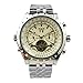 Jaragar Men's 6 Hands Chronograph Stainless Steel Automatic Mechanical Watch