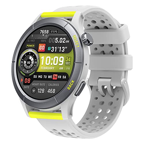 Amazfit Cheetah Lauf-Smartwatch mit Dual-Band-GPS, Routennavigation und Offline-Karten, Trainingsvorlage, Herzfrequenzmesser, integrierter Alexa, 14 T