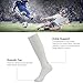 Three street Unisex Athletic Knee High Breathable Compression Solid Tube Soccer Socks 2/6/10 Pairs