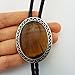 SELOVO Native American Bolo Tie Genuine Leather Western Simulated Tiger Eye Stone