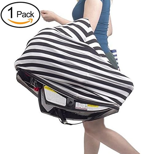 Elska Breastfeeding Nursing Cover Scarf - Baby Car Seat Canopy Stroller Shopping Cart Stretchy Blanket Shawl Hider Breathable Universal Multi-Use for Infant Girls Boys Unisex Lightweight Elastic Soft