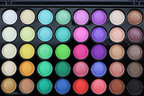 Fabal Cosmetic Matte Eyeshadow Cream Makeup Palette Shimmer Set 40 Color+ Brush Set (B)