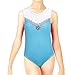 BAOHULU Girls Gymnastics Leotard Sparkle Shiny One Piece Dance Outfit B147_LightBlue_4A