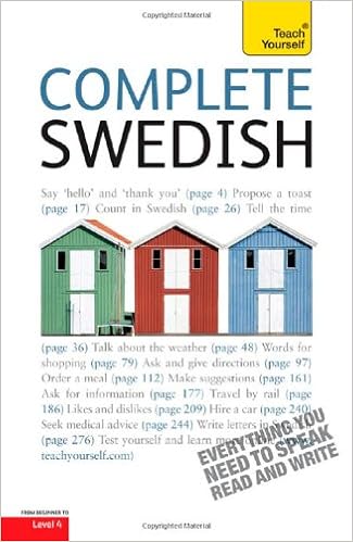 Complete Swedish A Teach Yourself Guide Ty Language Guides Croghan Vera Holmqvist Ivo 9780071758796 Amazon Com Books