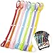 Hifot Baby Toy Straps 5 Pack, New Sippy Pal Baby Bottle Cup Pacifier Safety Strap Toy Dummy Clip Anti-Drop Strap Holder Hanger Hook for Stroller Pushchair Pram (7)