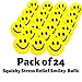 Smiley Face Stress Balls - Mega Bulk Pack of 24 Balls - Toy Cubby Stress Relief Hand Exerciser - 1.5 inches