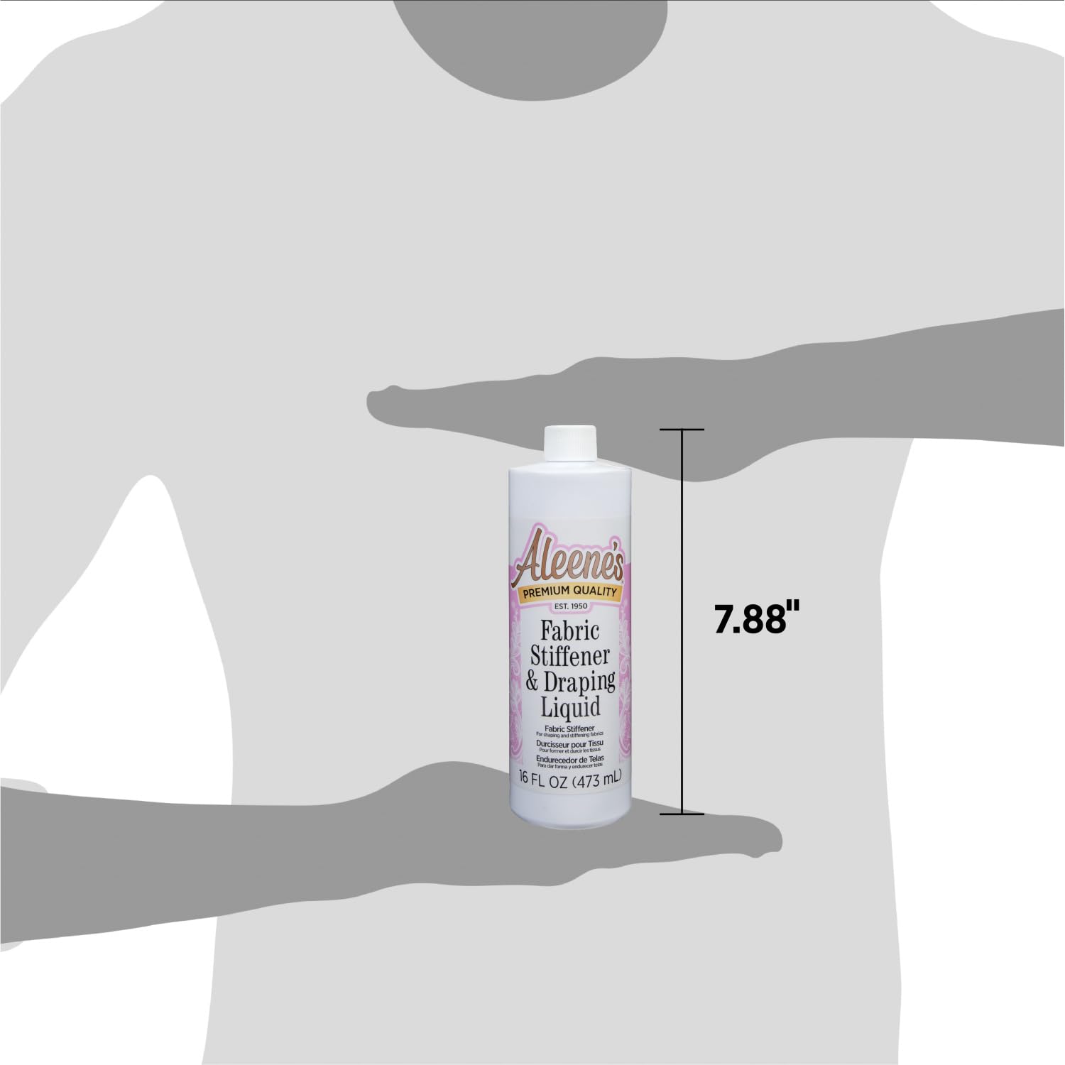 Aleene's Fabric Stiffener and Draping Liquid, Quick Drying, Nontoxic, For Stiffening and Shaping Fabrics, 16 oz