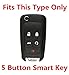 Key Fob Cover for Buick：Silicone Keyless Remote Replacement | Car Key Fob Case Protector Fit for Buick Lacrosse Encore Regal Verano | Black Key Fob Shell