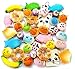 BUDI 20 Pcs Kawaii Squishies Slow Rising Jumbo/Medium/Mini Random Cake Bread Panda Bun with Phone Straps Kids Pretend Play Squishies Charms (Squishies 20Pc)
