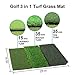 Keenstone Turf Golf Hitting Mat (12 Golf Tees & 1 Rubber Tee & 3 Position Marks Included) - Portable Heavy Duty Rubber Base Golf Grass Mat for Indoor or Outdoor Training (S(12” x 25”))