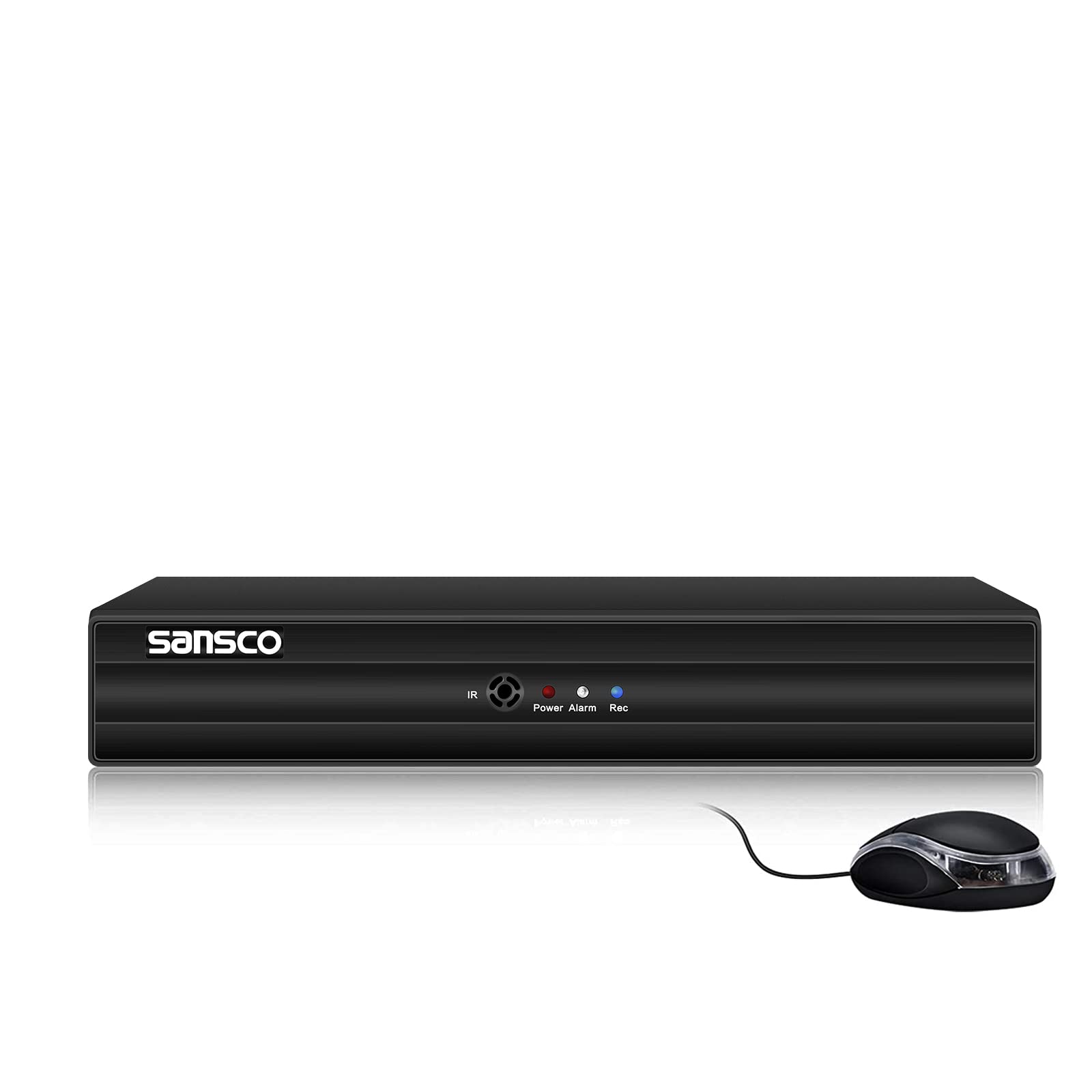 SANSCO 16-Channel 5MP Lite HD Digital Video Recorder for CCTV Camera Systems, Support AHD/CVI/TVI/IP/CVBS Wired Cameras, Email Notifications, Alerts via Mobile App, No Hard Drive Disk