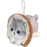 QHUACIZJL Cute cat keychain 4" plush backpack accessories bag pendant cute keychain gift