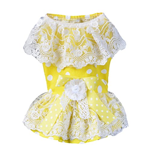 Binmer(TM) Dog Cat Bow Tutu Dress Lace Skirt Pet Puppy Dog Princess Costume Apparel Clothes