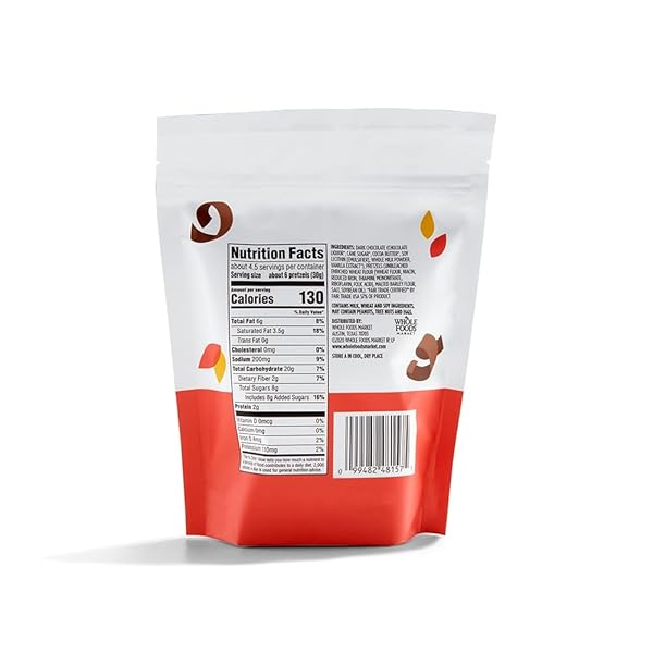 365 BY WHOLE FOODS MARKET, DARK CHOCOLATE PRETZELS, 5 OUNCE