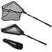 PLUSINNO Fishing Net Fish Landing Net, Foldable Collapsible Telescopic Pole Handle, Durable Nylon Material Mesh, Safe Fish Catching or Releasing (20