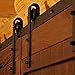 CO-Z 6.6 Ft European Sliding Door Hardware Track Set (Black)