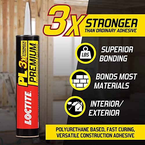 Loctite PL Premium Polyurethane Construction Adhesive, Versatile