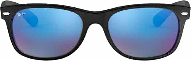 Ray-Ban Unisex New Wayfarer Flash RB2132 622/17 Non-Polarized Sunglasses,  Rubber Black/Grey Mirror Blue, 55 mm : Buy Online at Best Price in KSA -  Souq is now Amazon.sa: RAYBAN: Fashion