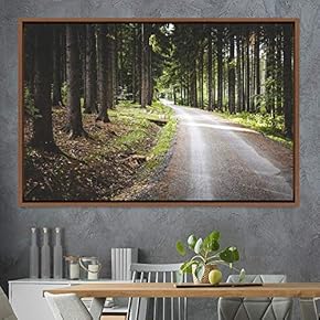signwin Framed Canvas Wall Art Rustic Woods Brown...
