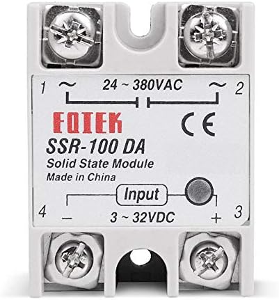 Clockeikic Solid State Relay DC-AC SSR-10A 25A 40A 60A 80A 100A 3-32V DC TO 24-380V AC