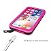 Cozycase Waterproof Case for XS/X Case, Wireless Charging Support X Waterproof Shockproof Full-Body Rugged Case with Built-in Screen Protector Pink
