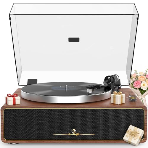 Turntable Record Player Built-in Speakers