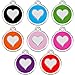 Stainless Steel with Enamel | Dog Tags Pet Tags Cat Tags | Designers Round | Many Shapes to Choose From | by CNATTAGS (LIFE TIME WARRANTY) (Round Heart)