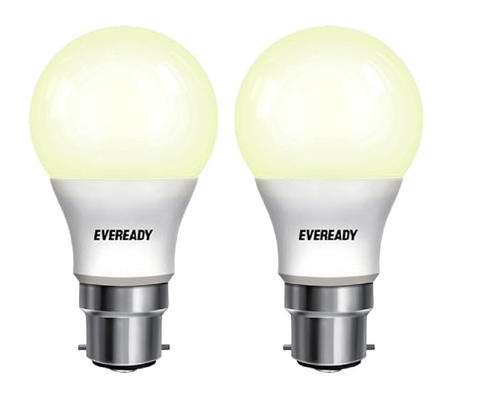 Eveready Base B22 12-Watt LED Bulb (Pack of 2, Warm White Light)