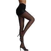 VINICUNCA Women's Polka Dot Tights/Heart Sheer Tights Patterned High Waist Pantyhose