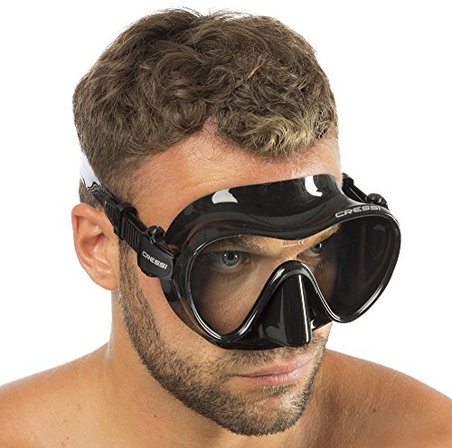 CRESSI F1 Frameless Mask F1 or Combo Set Frameless Mask + Snorkel Dry for Diving and Snorkelling, One Size, Unisex