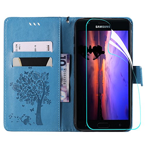 Card Holder Samsung Galaxy J7 Crown Case With Screen Protector For