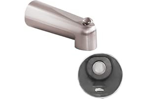 SENTO BETTER HOME BETTER LIFE SENTO Nickel Universal Bathroom Tub Spout with Diverter, Durable Heavy Duty Metal Bathtub Faucet with Shower Diverter - 7 Inches 1/2" IPS Inside Thread, Satin Nickel