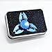 Metal Tri-Spinner Fidget Spinner Toy Stress Reducer Ceramic Bearing - Perfect For ADD, ADHD, Anxiety, and Autism Adult Children (Crab-Blue)