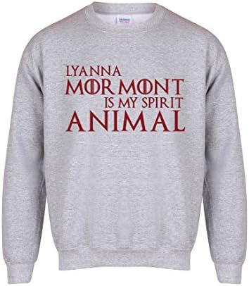 Unisex Slogan Sweater Jumper Lyanna Mormont is My Spirit Animal Grey