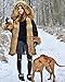 Aofur Womens Hooded Faux Fur Lined Warm Coats Parkas Anoraks Outwear Winter Long Jackets