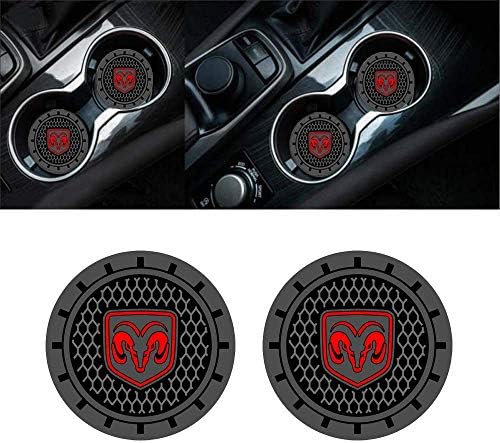2 Pack 2.75 inch Car Interior Accessories Anti Slip Cup Mat, Vehicle Travel Auto Cup Holder Insert Coaster Can for Dodge All Models
