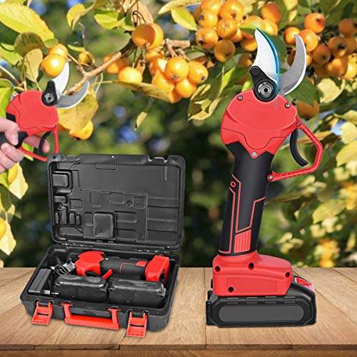 Elektrische Gartenschere, 25mm Schnittdurchmesser Schnurlose Elektrische Astschere mit 2 Batteries Professionelle Akku…