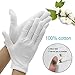 Jaciya Moisturizing Gloves Jaciya 10 Pairs Cotton Hand Spa Gloves Moisture Enhancing Gloves Cosmetic Moisturizing Gloves, White, Medium Size