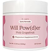 Santo Remedio Will Powder – Dietary Supplement, Powdered Botanical Drink with Magnesium, Potassium, and Herbal Blend, Pink Grapefruit Flavor, Stress Support, Muscle Relaxation, 30 Servings