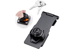 MIKMAYTOO Flip Latch 3-mm Thickened Heavy Duty Hasp Safety Door Lock Gate Latches for Double Door Window Barn Closet Drawer Cabinet Garage,Stainless Steel Brushed Nickel (4 INCH-1 PCS)