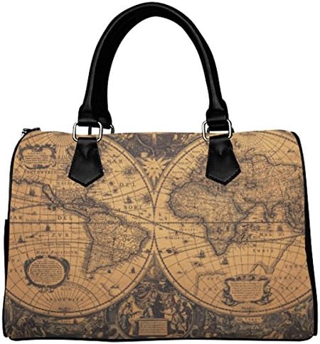 D-Story Custom Handbag Vintage World Map Handbag /Tote Bag /Shoulder Bag for Women