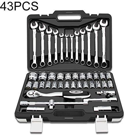 パワーハンドガーデン作業工具 修理工具キットスパナibht 43ピースラチェットレンチセット車