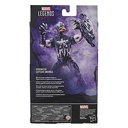 Hasbro Marvel Legends Series 15 cm große Venomized Captain America Action-Figur, Premium-Design und 2 Accessoires – Bild 5