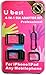 4 in 1 Sim Card Converter Adapter Kit Nano to Micro/Standard For Apple iPhone 5 4S 4G (BLACK) + Sim Tray Opener