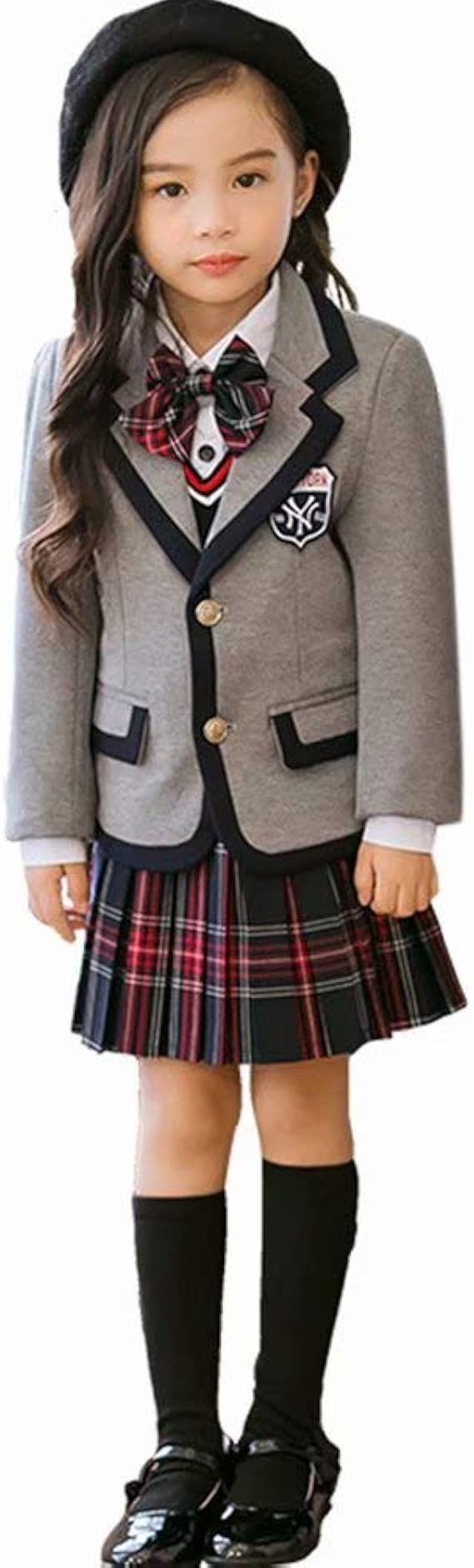 Amazon Co Jp Joint Go 子供服 男の子 女の子 3点セット ブラウス スカート パンツ ジャケットの3点セット スーツジャケット 長袖 プリーツスカート フォーマル チェック柄 フォーマル 卒業式 入学式 小学生 お宮参り 韓国風 おしゃれ 可愛い 服 ファッション小物