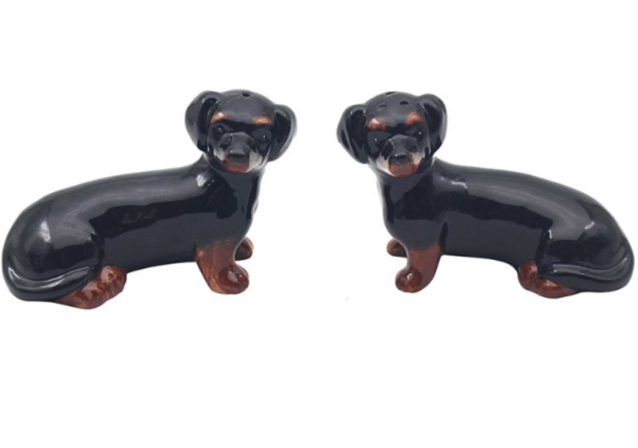 Lesser & Pavey Salt & Pepper Set for All Types of Kitchen | Ceramic Salt & Pepper Shaker Set | Lovely Salt & Pepper Pots | Salt Shaker & Pepper Shaker Suitable for Home (Dachshund)
